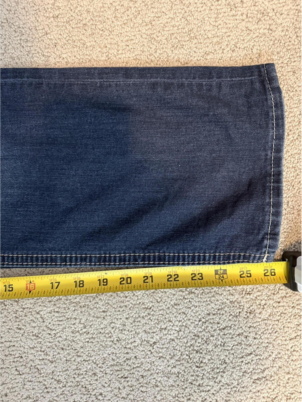 Rock Revival Jeans Womens 32 Blue Maisky Easy Capri Embellished Stretch Logo - Picture 7 of 12